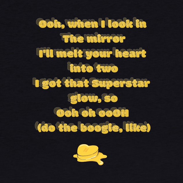 BTS - BUTTER superstar glow lyrics by bixxbite